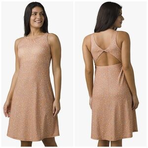 prAna Women’s Skypath Activewear Sleeveless Dress XL Baked Apricot Speckles